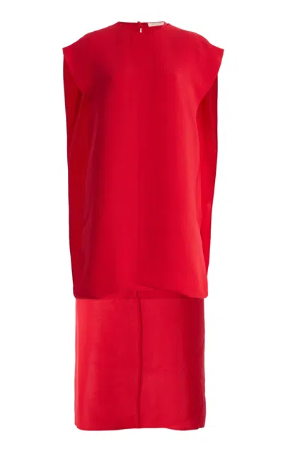 Heirlome Exclusive Athena Silk Satin Mini Dress In Red