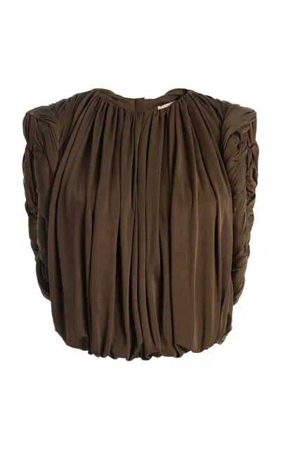 Heirlome Exclusive Effie Silk Top In Brown