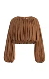 Heirlome Exclusive Michelle Silk Top In Brown