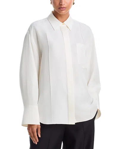 Heirlome Francis Silk Relaxed Shirt In White