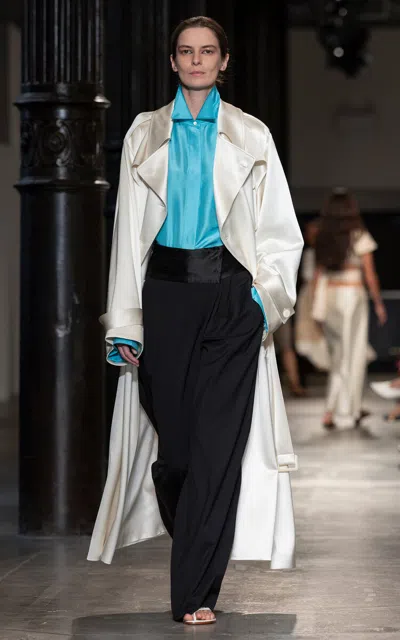 Heirlome Francis Silk Shirt In Blue