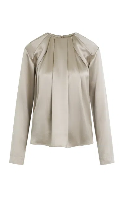 Heirlome Giana Silk Top In Neutral
