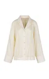 Heirlome Guayabera Linen-silk Button-down Shirt In Ivory