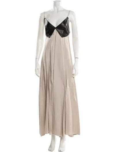 Pre-owned Heirlome Hemp Long Dress W/ Tags In Neutral