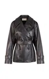 Heirlome Iggy Relaxed Leather Jacket In Black