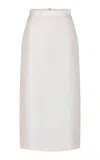 Heirlome Irene Shantung Midi Skirt In White