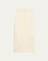 Heirlome Irene Straight Silk Maxi Skirt In Ivory