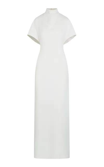 Heirlome Isadora Silk-wool Maxi Dress In White