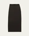 Heirlome Ivanna Silk Organza Column Maxi Skirt In Black