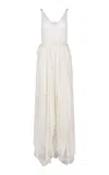 Heirlome Josephine Silk-blend Maxi Dress In White