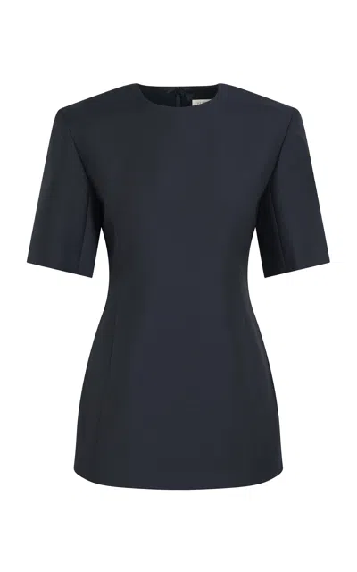 Heirlome Juliana Wool-silk Top In Blue