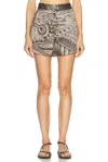 Heirlome Jyma Print Victoria Short In Beige & Chocolate