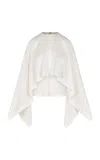 Heirlome Keri Asymmetric Silk Top In Ivory