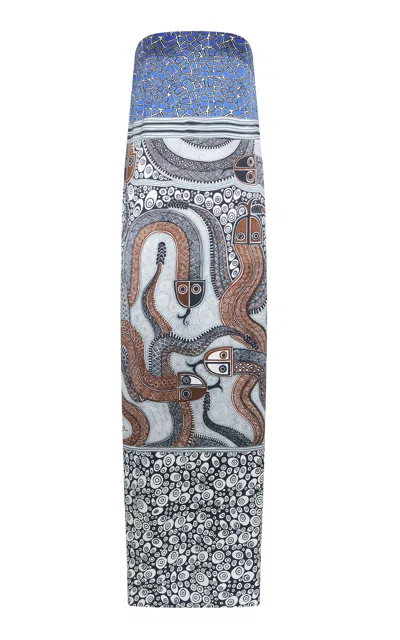 Heirlome L. Manuel Morales Silk Maxi Dress In Animal Print