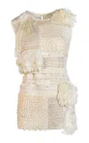 Heirlome Laia Textured Knit-silk Top In Ivory