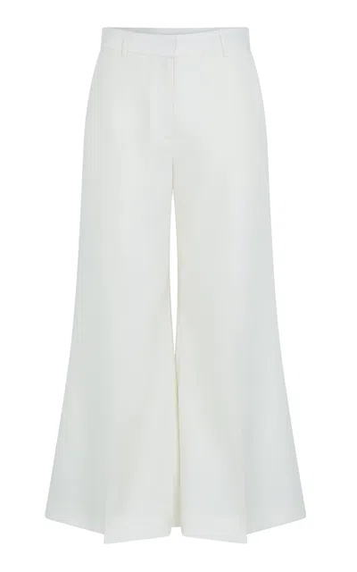 Heirlome Leonora Wool-silk Wide-leg Trousers In Animal Print