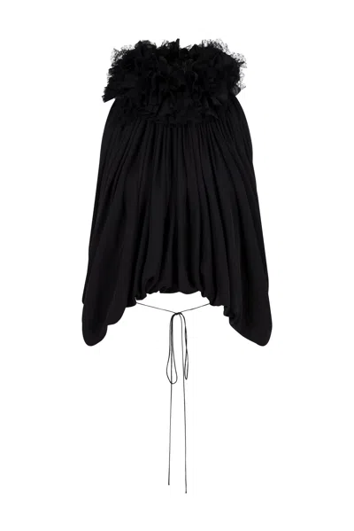 Heirlome Lizett Silk Top In Black