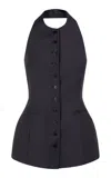 Heirlome Lupita Wool-silk Top In Black
