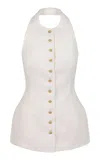 Heirlome Lupita Wool-silk Top In White
