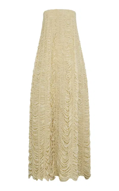 Heirlome Marisol Silk Maxi Dress In Yellow