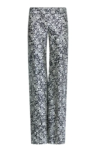 Heirlome Max Dotted Silk Wide-leg Trousers In Multi