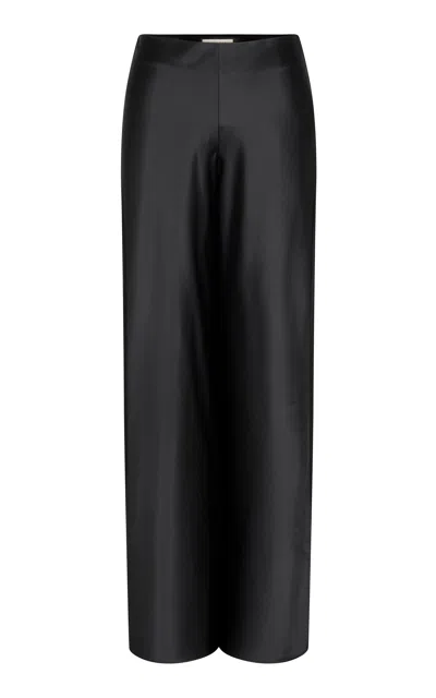 Heirlome Max Silk Wide-leg Pants In Black