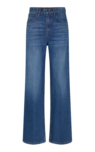 Heirlome May Rigid Mid-rise Wide-leg Jeans In Blue