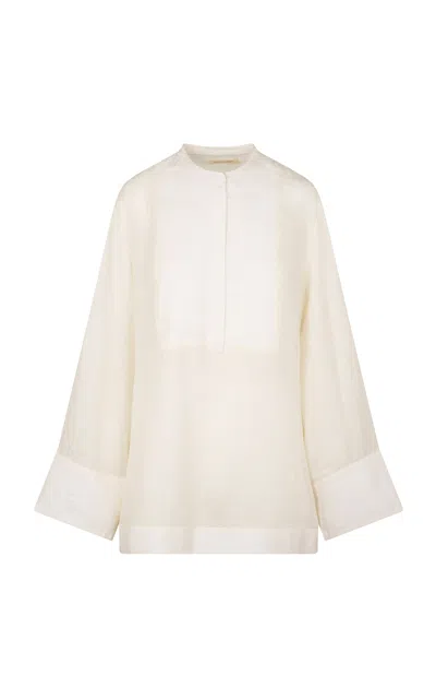 Heirlome Meera Linen-blend Top In White
