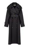 Heirlome Micaela Deconstructed Wool-silk Trench Coat In Black