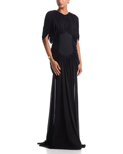 Heirlome Micka Draped Blouson Gown In Black