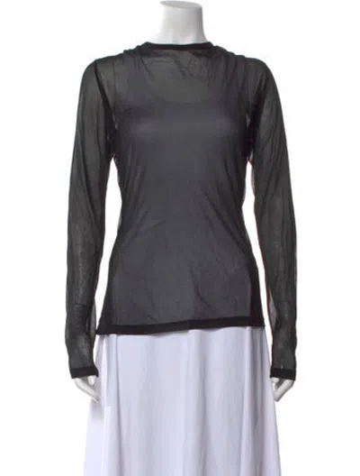 Pre-owned Heirlome Mock Neck Long Sleeve Top W/ Tags In Grey