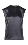 Heirlome Morgan Sleeveless Silk Top In Black