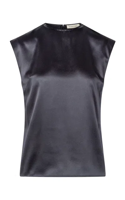 Heirlome Morgan Sleeveless Silk Top In Black