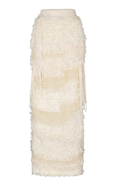 Heirlome Nadia Silk Maxi Skirt In Neutral
