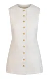Heirlome Paulina Botton-down Wool-silk Top In Ivory