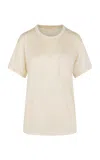 Heirlome Pedro Pocket Silk Tee In Off-white