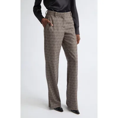 Heirlome Petula Jacquard Narrow Leg Trousers In Gray