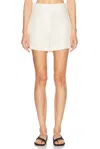 Heirlome Pilar High-rise Wool-silk Shorts In Ivory