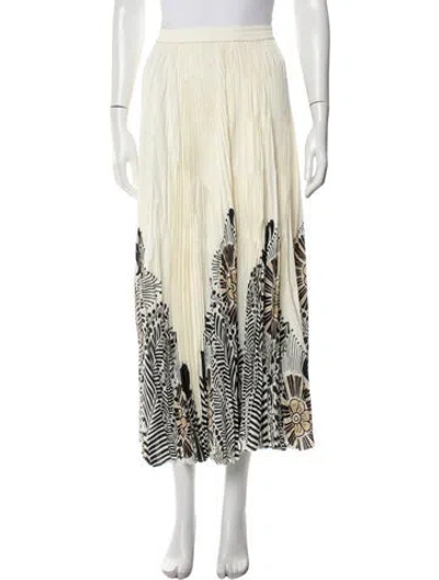 Pre-owned Heirlome Printed Midi Length Skirt In Neutrals
