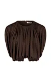 Heirlome Renata Silk Top In Brown