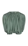 Heirlome Renata Silk Top In Green