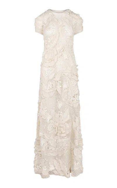 Heirlome Riviera Cashmere-silk Maxi Dress In White