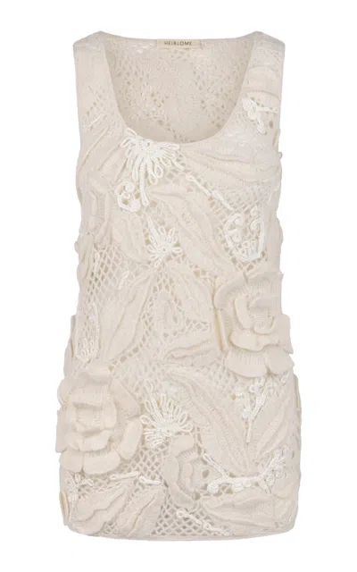 Heirlome Riviera Cashmere-silk Top In Neutral