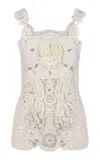 Heirlome Roselia Silk Top In White