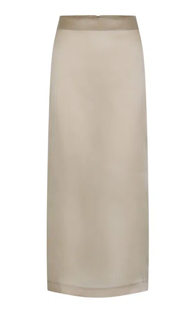 Heirlome Sandrita Silk Organza Maxi Skirt In Black