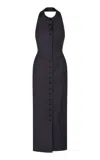 Heirlome Sarah Wool-silk Halter Dress In Blue