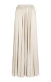 Heirlome Serena Gathered Silk Maxi Skirt In Neutral