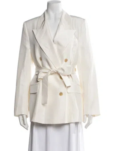 Pre-owned Heirlome Silk Blazer In Neutrals/white