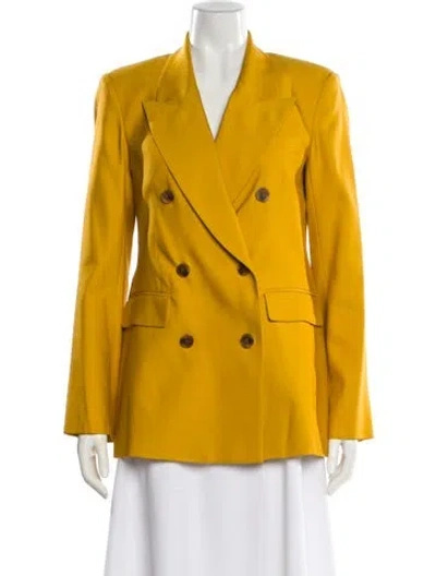 Pre-owned Heirlome Silk Blazer W/ Tags In Yellow