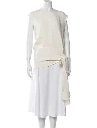 Pre-owned Heirlome Silk Crew Neck Top In Neutrals